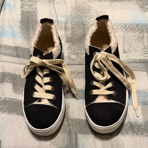 Women’s Black suede sneakers